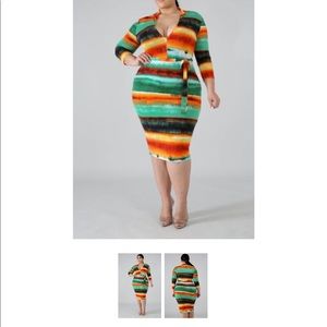 Multi color midi dress / never worn